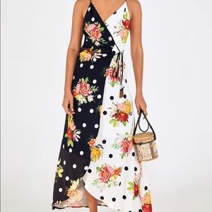 NWT FARM Rio mixed nanaju wrap dress M